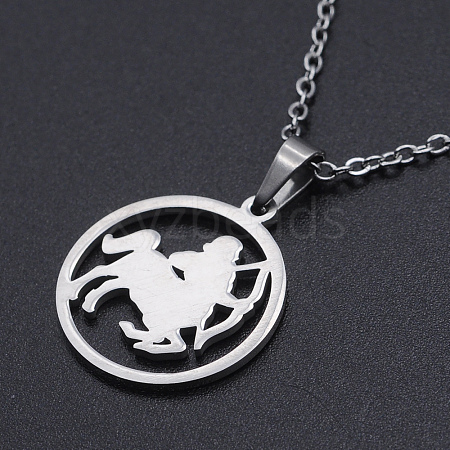 Non-Tarnish 201 Stainless Steel Pendants Necklaces NJEW-S105-JN626-9-1