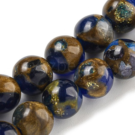 Synthetic Gold Clinquant Stone Beads Strands G-P549-A01-01A-1