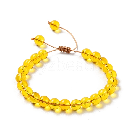 Dyed Natural Quartz Crystal Round Braided Bead Bracelet FP3593-3-1