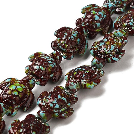 Synthetic Turquoise Dyed Beads Strands G-P507-05I-1