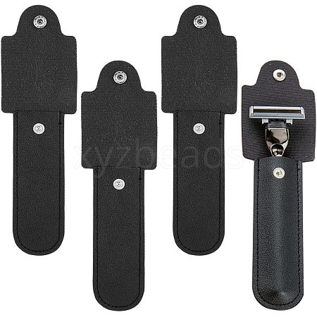 SUPERFINDINGS 4Pcs PU Leather Razor Sheath AJEW-FH0002-72A-1