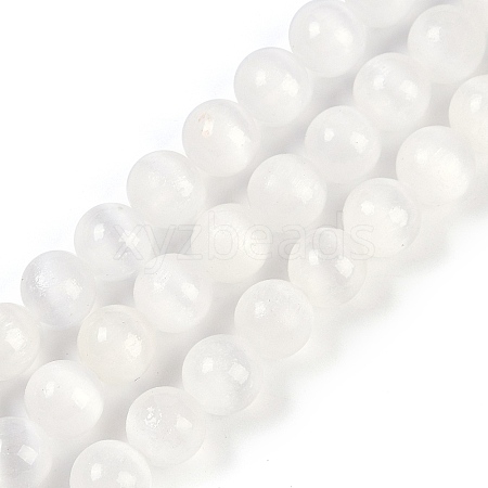 Natural Selenite Beads Strands G-G167-A01-01-1