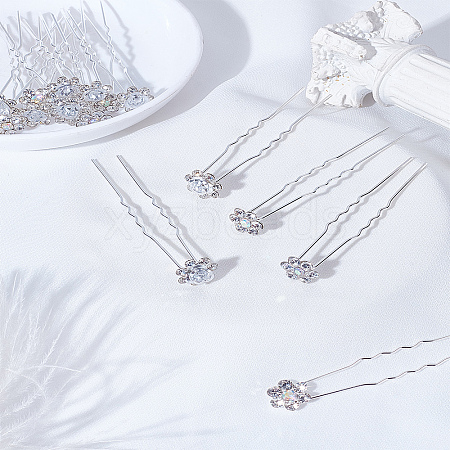 16Pcs 2 Colors Wedding Bridal Iron Hair Forks OHAR-LP0001-04-1