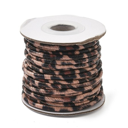 Leopard Printed Round Imitation Leather Cords LC-S020-01I-1