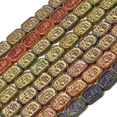 Painted Glass Beads Strands GLAA-Z021-05-1