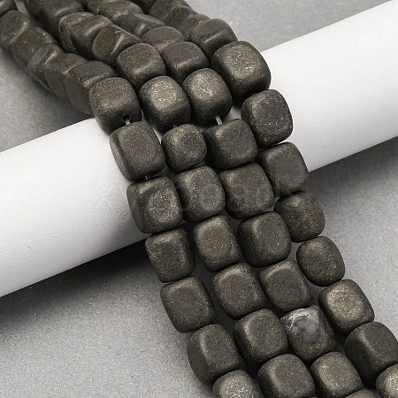 Natural Pyrite Beads Strands G-B155-D12-1