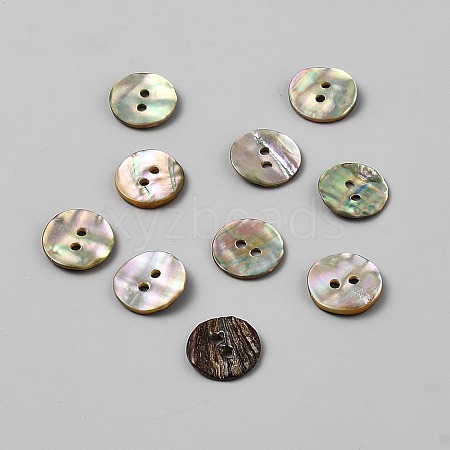 2-Hole Shell Buttons BUTT-WH0030-71E-1