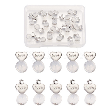20Pcs 2 Styles Silicone Ear Nuts FIND-TA0001-47B-1