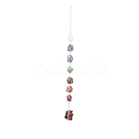 7 Chakra Gemstone Hanging Decorations HJEW-JM00805-04-1