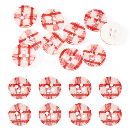 10Pcs Resin Buttons BUTT-TA0001-45B-1