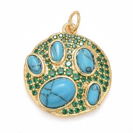 Synthetic Turquoise Pendants ZIRC-SZ0004-05-1