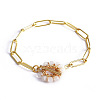 Brass Paperclip Chain Bracelets BJEW-JB05180-2