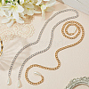 2Pcs 2 Colors Alloy Twisted Nose Chains Face Chains with Teardrop Plastic Imitation Pearl PURS-CY0001-01-3