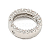 Brass Micro Pave Clear Cubic Zirconia Beads Frame KK-P277-58A-P-2