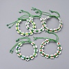 Adjustable Wreath Braided Bead Bracelets BJEW-JB05032-1