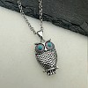 Cute Creative Owl Alloy Pendant Necklace from Europe and America FF8740-4-1