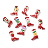 Boot Baking Paint Glass Enamel  Beads LAMP-C020-02-01-1