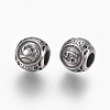 316 Surgical Stainless Steel European Beads STAS-F195-128P-08-1