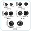 300Pcs 5 Style Resin Imitation Pearl Buttons RESI-PH0002-13-2