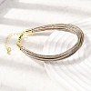 Polyester Metallic Braided Multi-strand Cord Bracelet for Bracelet Making BJEW-H642-02G-4
