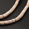 Column Natural Spiral Shell Red Lip Shell Beads Strands SHEL-E355-19-2