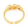 Rack Plating Brass Clear Cubic Zirconia Cuff Ring Components RJEW-M177-01G-3