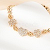 Brass Micro Pave Cubic Zirconia Link Chain Bracelets KK-R217-40G-3