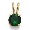 Brass Micro Pave Cubic Zirconia Pendants KK-P192-04-G05-1