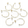 Brass Half Hoop Earrings KK-R112-041B-NF-1