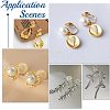 40Pcs 5 Style 304 Stainless Steel Spiral Pad Cuff Earrings KK-UN0001-21-7