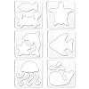 Acrylic Earring Handwork Template TOOL-WH0153-005-1