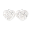 Hollow Tibetan Style Alloy Heart Pendants LS-TIBEP-S095-S-RS-2