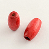 Dyed Natural Long Oval Wood Beads WOOD-Q003-23x8mm-04-LF-1