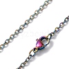 Ion Plating(IP) 304 Stainless Steel Cable Chain Necklace for Men Women NJEW-K245-024B-2