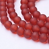Baking Paint Transparent Glass Bead Strands LS-GLAA-S031-8mm-06-1