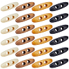 60Pcs 4 Colors 2-Hole Wood Buttons BUTT-GF0004-25A-7