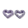 Heart Shape Polymer Clay Rhinestone Beads CLAY-NH0001-09B-08-1