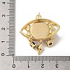 Evil Eye Rack Plating Brass Cubic Zirconia Pendants KK-G504-20G-4