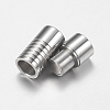 Tarnish Resistant 304 Stainless Steel Magnetic Clasps with Glue-in Ends STAS-F149-04P-B-3