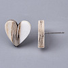 Resin & Wood Stud Earrings EJEW-N017-002A-C04-4