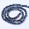 Electroplate Glass Beads Strands EGLA-A034-P2mm-B-3