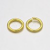 Brass Open Jump Rings KK-E647-17G-3mm-2