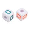Opaque Acrylic Enamel European Beads AC-ACBA1794-04D-2