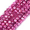Transparent Electroplate Glass Beads Strands LS-EGLA-Q131-01A-08-1
