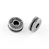 Tibetan Style Flat Round Alloy Spacers Beads X-TIBEP-S293-070AS-LF-1