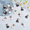 30Pcs 3 Styles Alloy Enamel Pendant Miniature Flower Makeup Cup Pendant DIY Jewelry Accessories JX602A-4