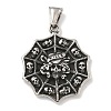 304 Stainless Steel Pendants STAS-Z097-12AS-1