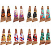  16Pcs 8 Colors Transparent Resin & Walnut Wood Big Pendants RESI-TA0001-95-11