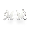 304 Stainless Steel Letter Charms X-STAS-F039-01M-P-2