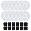 24Pcs 2 Styles Donut Shape & Rectangle Activated Carbon & Non-woven Fabrics Sheet for Pet Water Dispenser Filter Cartridge AJEW-OC0014-71-1